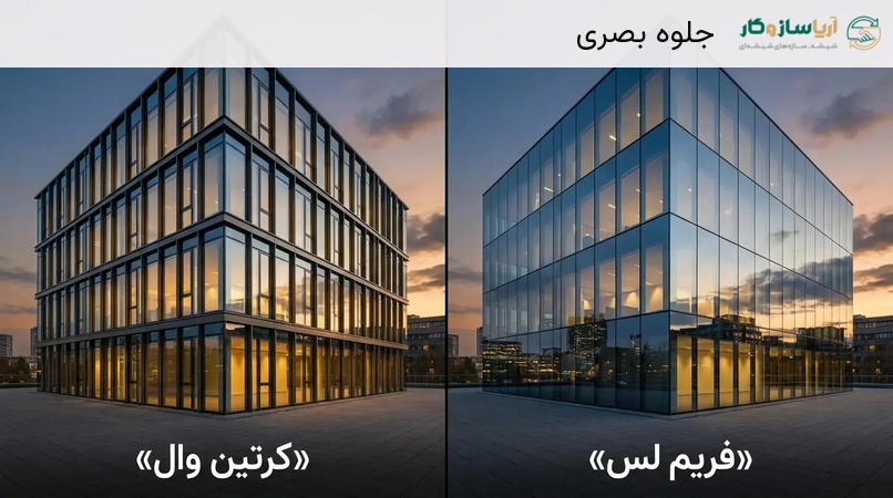 تفاوت کرتین وال و فریم‌لس