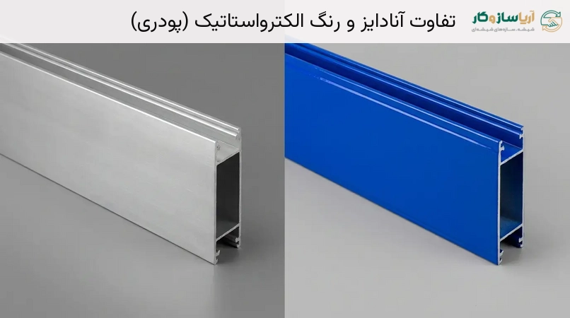تفاوت آنادایز و رنگ الکترواستاتیک (پودری)