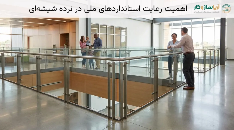 اهمیت رعایت استانداردهای ملی در نرده شیشه‌ای