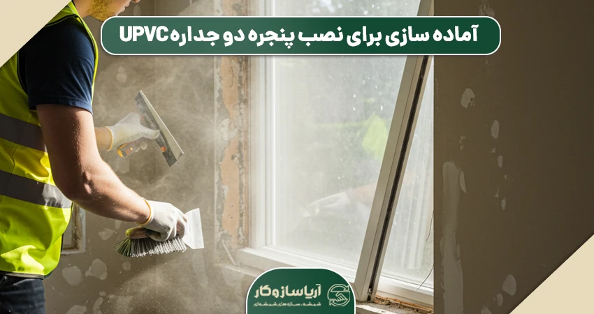آماده سازی برای نصب پنجره دو جداره upvc 