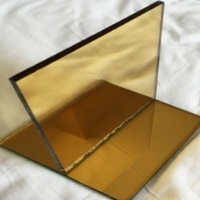 شیشه رفلکس طلایی سکوریت تک جداره 5 میل