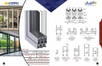 سیستم درب و پنجره سه ریل اختصاصی ترمال بریک آلومینیومی کوپال