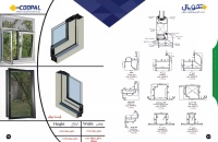 سیستم درب و پنجره لولایی نرمال اختصاصی ترمال بریک آلومینیومی کوپال