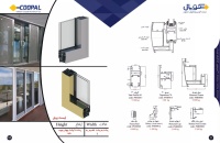 سیستم درب و پنجره مونوریل اختصاصی دوجداره آلومینیومی کوپال